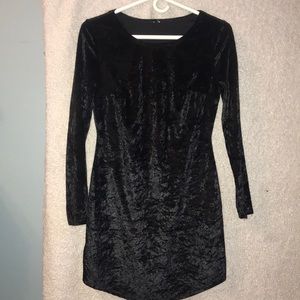 Black velvet dress